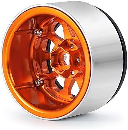 4 יחידים בגודל 2.2 אינץ 'גלגל מתכת שפת רכזת גלגלים לגלגל 1:10 RC Crawler Axial SCX10 RR10 WRAITH 90056