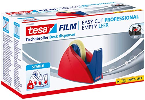 TESA בריטניה TESA 57422 מתקן קלטות קל לחתוך עבור 25 ממ x 66M גלילים - אדום/כחול