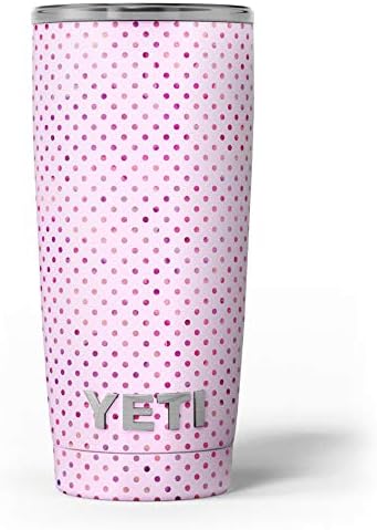 Design Skinz מנטה נקודות פולקה צבעוניות ורוד - ערכת גלישת ויניל מדבקות עור תואמת לכוסות הכוס של Cooler Cooler יותר של Yeti Rambler