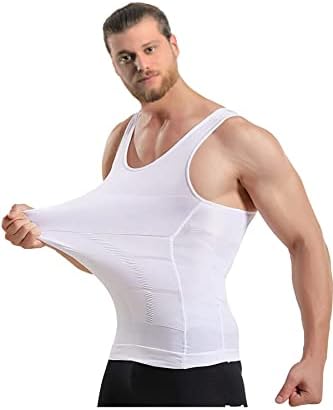 חולצות דחיסה של Mistirik לגברים - אפוד מעצבי גוף של גברים - גופייה צמודים לגברים - גופיית חולצת דחיסה