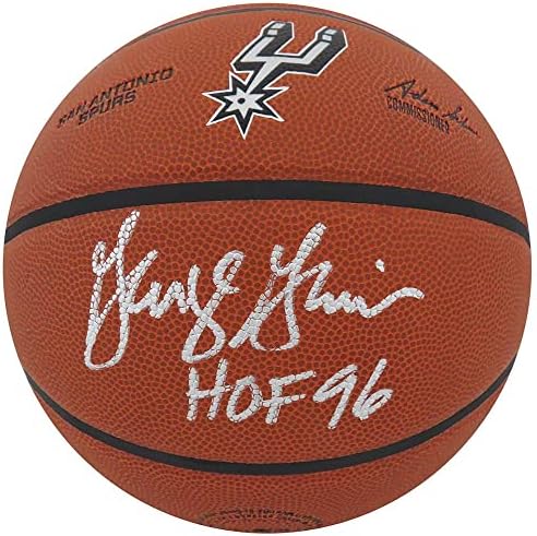 ג'ורג 'גרווין חתם על וילסון סן אנטוניו לוגו לוגו NBA כדורסל w/hof'96 - כדורסל חתימה