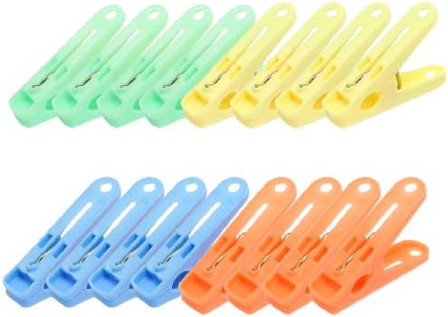 QTQGOITEM פלסטיק תלויים גרבי גרביים קליפים של 16 PCS צבע מגוון