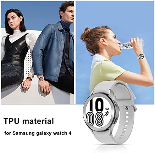 Lechivée לגלקסי צפה 4 מארז, TPU רך Slim Samsung Galaxy Watch 4 4 ממ מארז עם מגן מסך המגן על הלם מלא סביב כיסוי פגוש לסמסונג גלקסי שעון