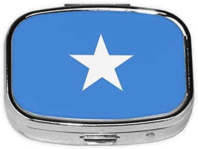 דגל של סומליה כיכר מיני גלולת תיבת נסיעות רפואה תאים ארגונית נייד מתכת גלולת מקרה