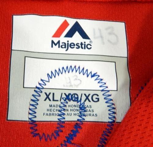 פילדלפיה פיליס אוסטין בוסארט 6 משחק משומש ג'רזי אדום הרחב ST XL 613 - משחק משומש גופיות MLB