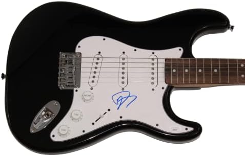 דייב גרוהל חתם על חתימה בגודל מלא פנדר שחור סטרטוקסטר גיטרה חשמלית דואר עם ג 'יימס ספנס ג' יי. אס. איי אימות-נירוונה ופו פייטרס אייקון,