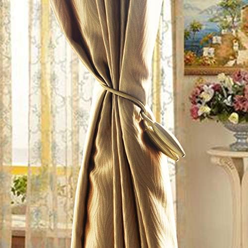 פלגסקי 4 יחידות טוויסט וילון קליפים יצירתי דקורטיבי חלון וילון טוויסט עניבת גב אירופאי סגנון אקראי דוגמנות וילון מחזיקי וילונות הולדבק