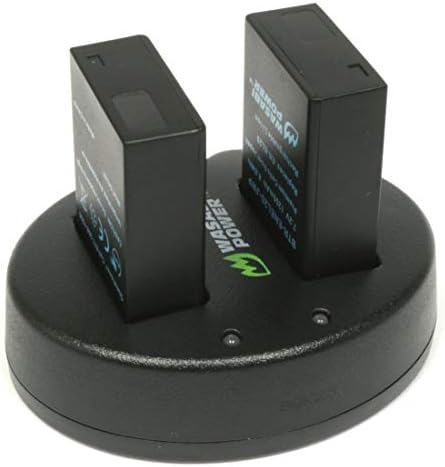 WASABI POWER מטען סוללות USB כפול תואם ל- NIKON EN-EL20, EN-EL20A
