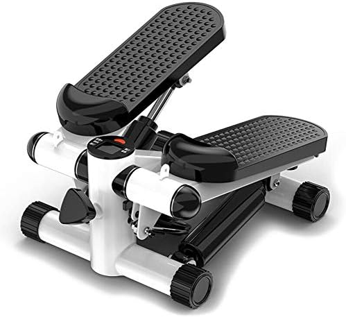 Topyl Mini Stepper Fitness Cardio מאמן תרגיל, צעד מדרגות כושר, מכונת צעד טוויסט עם רצועות התנגדות וצג LCD שחור 38x29x19 סמ