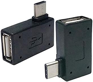 USB-C סוג C ל- USB 2.0 מתאם OTG נקבה זווית ימנית 90 מעלות, 0.2 מ '