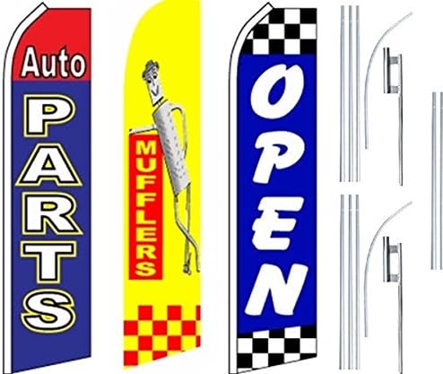 שירותי חנות אוטומטית דגל סופר דגל 3 חבילות ופולנים-חלקי Auto-Mufflers-פתוחים