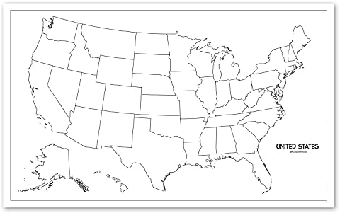 ארמון למידה 4 חבילה-ארצות הברית ומפת העולם כרזות מתאר ריקות + ארצות הברית מאוירת ומפות עולם לילדים