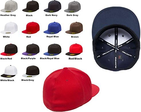 CAPPIT 210 Plexfit 210 מותאם אישית. כובע לוגו מותאם אישית. רקום. שטר שטוח מצויד