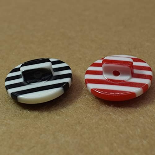 כפתורי פסים שחורים ולבנים של 10 יחידות 15/18/20 ממ כפתור שרף עם בגד גרוטאות כפתור תפירה בגד DIY לבוש