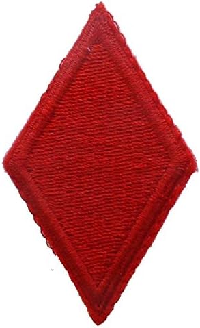 חטיבת הרגלים החמישית של צבא ארצות הברית, טלאי אדום, רקום עם דבק ברזל