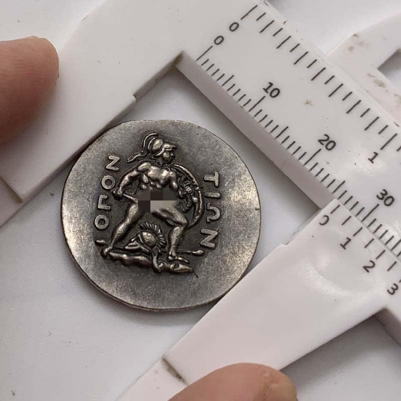 יוון עתיק 26 ממ פליז מיוחד פליז עתיק אוסף מדליית כסף ישנה מוטלת מטבעות מכסף נחושת מטבעות זיכרון