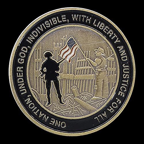 כיבוד וזכור 11 בספטמבר 2001 מטבע המזכרות מרכז הסחר העולמי לעולם אל תשכח מטבע אתגר מצופה ברונזה