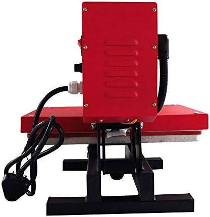 מכונת לחיצת חום סובלימציה דיגיטלית לחולצת T, 15x15 אינץ ', אדומה