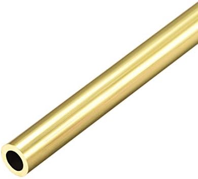 צינור עגול פליז OFOWIN אורך 300 ממ 9 ממ עובי קיר OD 1.5 ממ, צינורות צינור ישר של מתכת, צינורות צינור ישר לטיוט DIY טיוטת דגמי מסגרת קישוט
