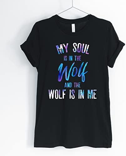 הנשמה שלי הוא בזאב והזאב הוא בי זאב חולצה רוח בעלי החיים זאב טי אני אוהב זאבים זאב מתנה