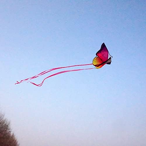 עפיפון פרפר קאידני 53 אינץ 'עם קווים מעופפים קל לעוף לילדים ומבוגרים