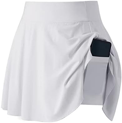 חצאית טניס קפלים של נשים עם מכנסיים קצרים כיסים משיי המותניים המותניים הגבוהים גולף ספורטס ספורטס חצאיות ספורט