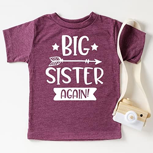 חץ גדול אחות שוב אח הכרזה חולצות עבור תינוק ופעוט בנות אח תלבושות