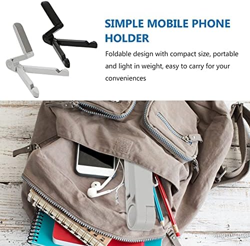 Solustre 2 PCS פשוט מחזיק עיצוב טבליות נייד מארגן תמיכה מתכווננת לנייד למרכיבים אוניברסליים שולחן עבודה שולחני אנטי-סוגר טלפון מתקפל בית