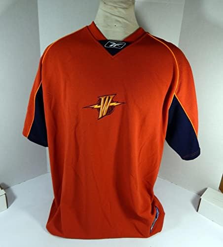 2001-02 Golden State Warriors משחק הונפק חולצת ירי כתום 911 תיקון 2xl 14 - משחק NBA בשימוש
