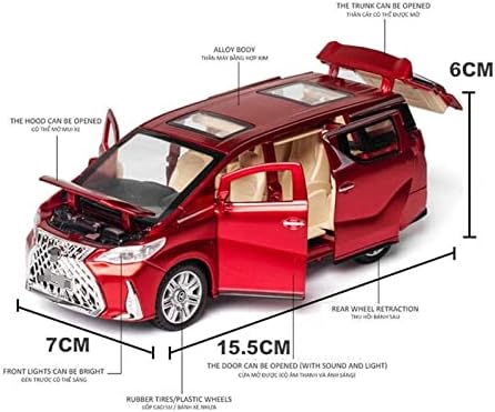 דגם מכוניות בקנה מידה עבור LM300H MPV דגם רכב סגסוגת מכוניות סגסוגת רכבי דיקסט עם אור צליל משיכה אחורה 1/32 פרופורציה