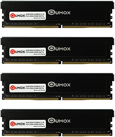 Qumox 4x 16GB DDR4 3200 3200MHz PC4-25600 PC-25600 זיכרון DIMM