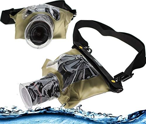 Navitech Blue DSLR SLR עמיד למים מארז דיור מתחת למים/כיסוי שקית יבש תואמת ל- Canon EOS 80D