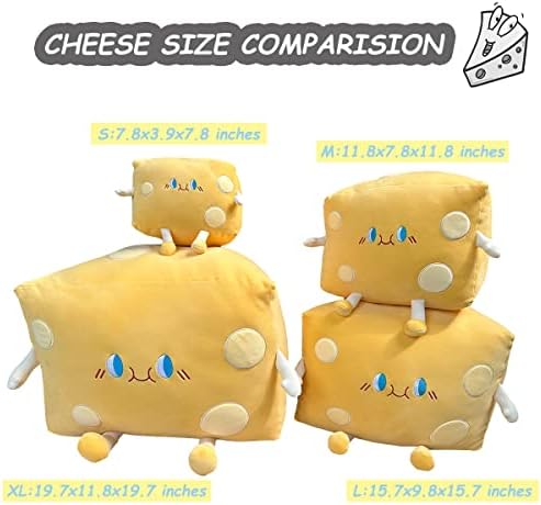 GOYLMC כרית קטיפה גבינה מצחיקה - צעצועים ממולאים של גבינה לחם - צעצועים - חדר קווי עיצוב יום הולדת חופשה לילדים בנים בנים