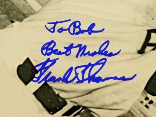 פרנק תומאס חתום על בייסבול בייסבול 8x10 עם JSA COA - תמונות MLB עם חתימה