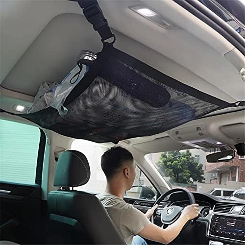 ZWJPJL SUV SUV אחסון תקרה לרכב כיס רכב שקית גג פנים מטען נטו שקית רשת נושמת אוטומטית גניבת אביזרי פנים מסודרים