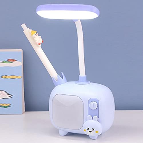 מנורת ספרים של Rosvola, בסיס סגנון טלוויזיה מנורת קריאה חמודה לילדים עם LED לטעינה של USB למשרד