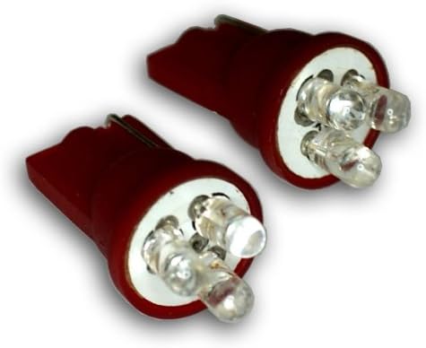 TuningPros Ledcei-T10-R3 בדוק מחוון מנוע נורות LED נורות T10 טריז, 3 סט אדום 2-PC אדום
