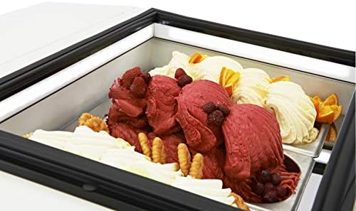 עיצוב שולחני קוליס 1/3 גרם מחבתות גלידת חלון ראווה מקפיא/גלידת משטח מקפיא/גלידת שולחן גלידה מקפיא/מגדלת שולחן עבודה.