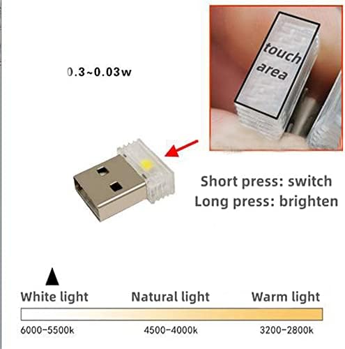 Moudoauer Mini USB Light Light Lead לאביזר חדר שינה, מגע לעומק אור שולחני אור קטן אביזרי אור מחשב