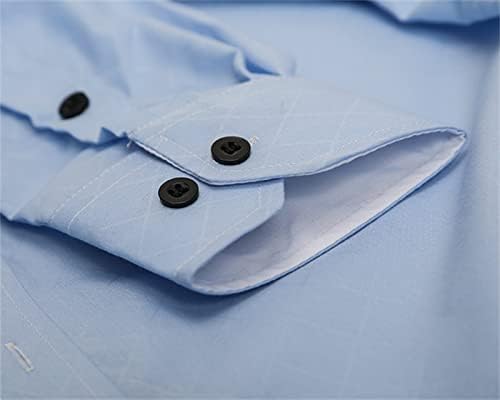 גברים חולצת שמלות שרוול ארוך של שרוול ארוך מסוגננת כפתור כפתור רזה ועל חולצות קלות חולצת צווארון מודפסת קלה