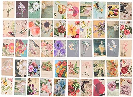 Exceart 14 חבילות אלבום פרויקט מכתב Washi Vintage כתיבת כתיבה ניירות פרחים עדינים ברכות מתכנן פרימיום זבל אוסף ציור דפוס קישוט דקורטיבי
