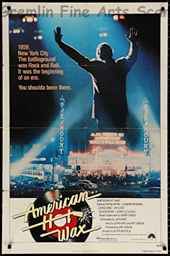 פוסטר סרט תיאטרלי שעווה חמה אמריקאית 1982 - סיפורו של אלן פריד, צ'אק ברי, ג'רי לי לואיס, פראן דרשר, ג'יי לנו