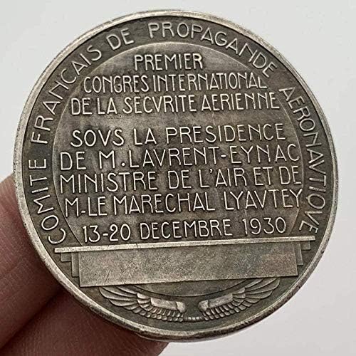 1930 מטבע סוער פליז עתיק מדליית כסף ישנה קופסיו -מזו