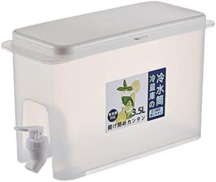 מתקן מים מקרר עם ברז: 3. 5L קומקום קר פלסטיק ברור עם מקרר ברז מתקן משקאות קרס לימונדה מיץ פירות