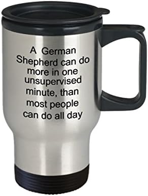 ספל נסיעות רועה גרמני - ספל קפה סרקסטי מצחיק לאוהבי הרועים הגרמניים