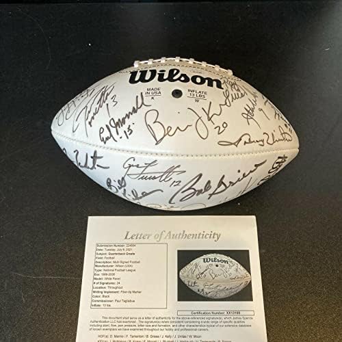 ג'וני יוניטס דן דן מרינו קווטרבק אגדות חתמו על ווילסון NFL כדורגל JSA COA - כדורגל חתימה
