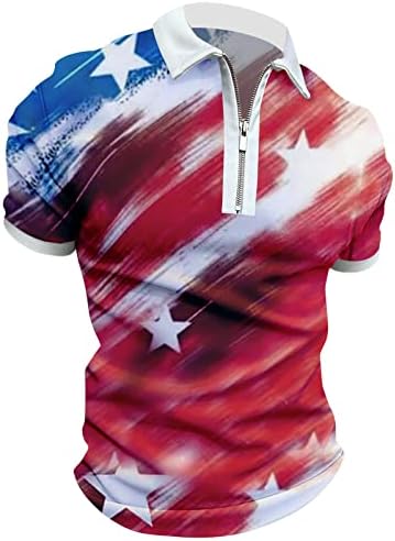 חולצות פולו דגל אמריקאי אמריקני פטריוטי 4 ביולי חולצות טירט
