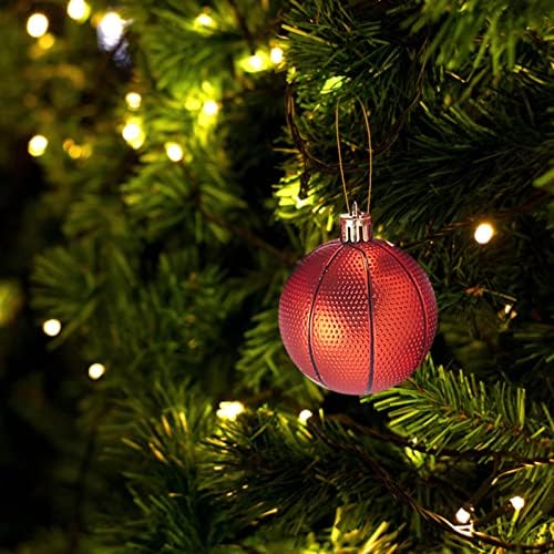 קישוט כדורי חג להתלבש 6 סמ חג המולד כדור עץ חג המולד קישוט תליון כדורגל כדורסל אבנים וקריסטלים קישוטים