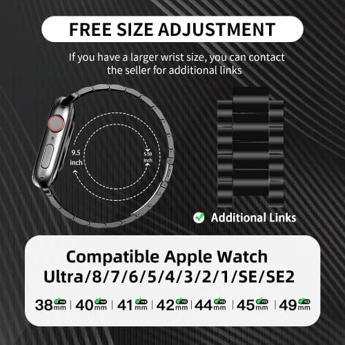 להקת Apple Watch Iwatch Ultra Series 8/7/6/5/4/3/2/1/SE/SE2, 38/40/41/42/44/45/49 ממ, להקת פלדה אל חלד מוצקה פס עסקים מתכת