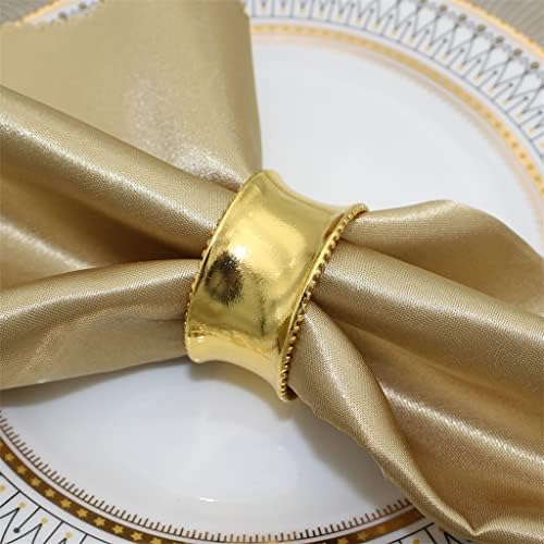 Yfqhdd מתכת מפיות טבעות מפיות אבזם למסיבות ארוחת ערב לחתונה חתונות קבלות פנים קבלות משפחתיות